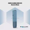 IQOS ILUMA ONE device in azure blue finish standing upright UAE
