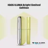 IQOS ILUMA Prime Bright Limited Edition holder and pocket charger in gold-toned finish
