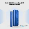 IQOS ILUMA Prime Stardrift holder and pocket charger with navy holographic constellation finish