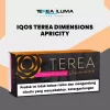 IQOS TEREA Dimensions Apricity Indonesia carton showing ten 20-stick packs