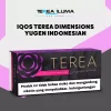 IQOS TEREA Dimensions Yugen carton showing pear, lavender and jasmine tea packaging
