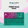 Green box of IQOS TEREA Oasis Pearl Japan sticks with capsule filter detail