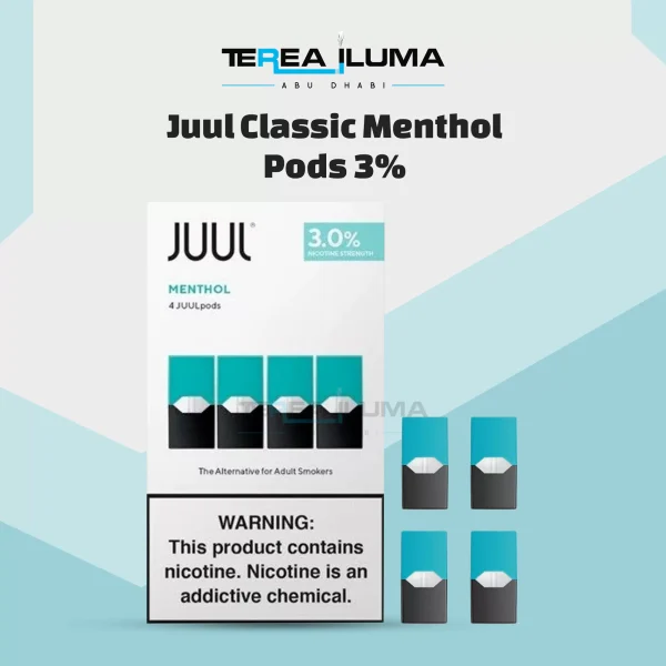 JUUL Pods Menthol 3% four-pod pack for the original JUUL device