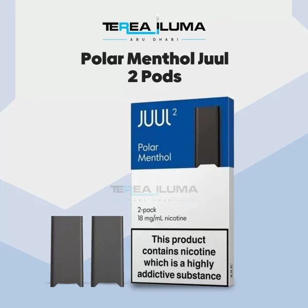 Polar Menthol JUUL 2 pods pack with two pre-filled pods and JUUL 2 device