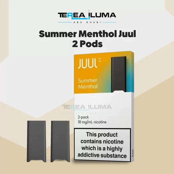 Summer Menthol Juul 2 pod pack with tropical menthol flavor label