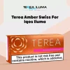 TEREA Amber Swiss carton with brown packaging for IQOS ILUMA devices