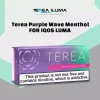 IQOS TEREA Purple Wave Menthol Italy pack showing the purple and blue Italy edition design
