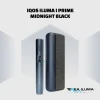 IQOS ILUMA I Prime Black holder and pocket charger with fabric-textured wrap