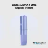 Violet IQOS ILUMA I One holder standing upright showing its matte deep purple finish
