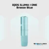 IQOS Iluma I One device in matte blue finish, shown as a single compact unit