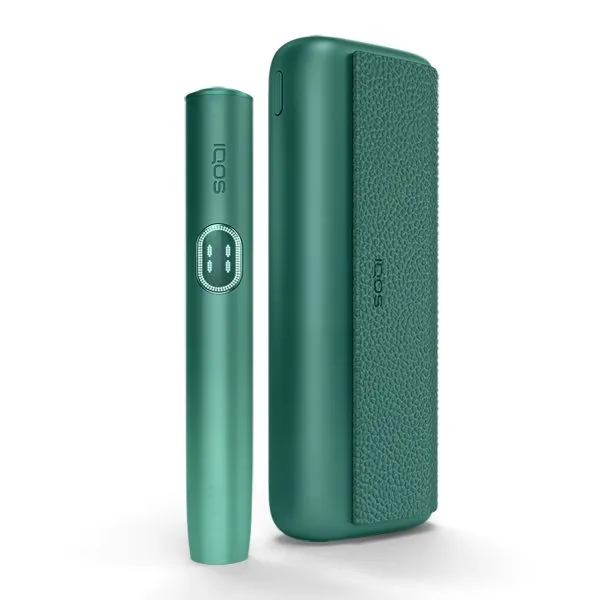 IQOS ILUMA I Prime holder and pocket charger in muted Aspen Green finish
