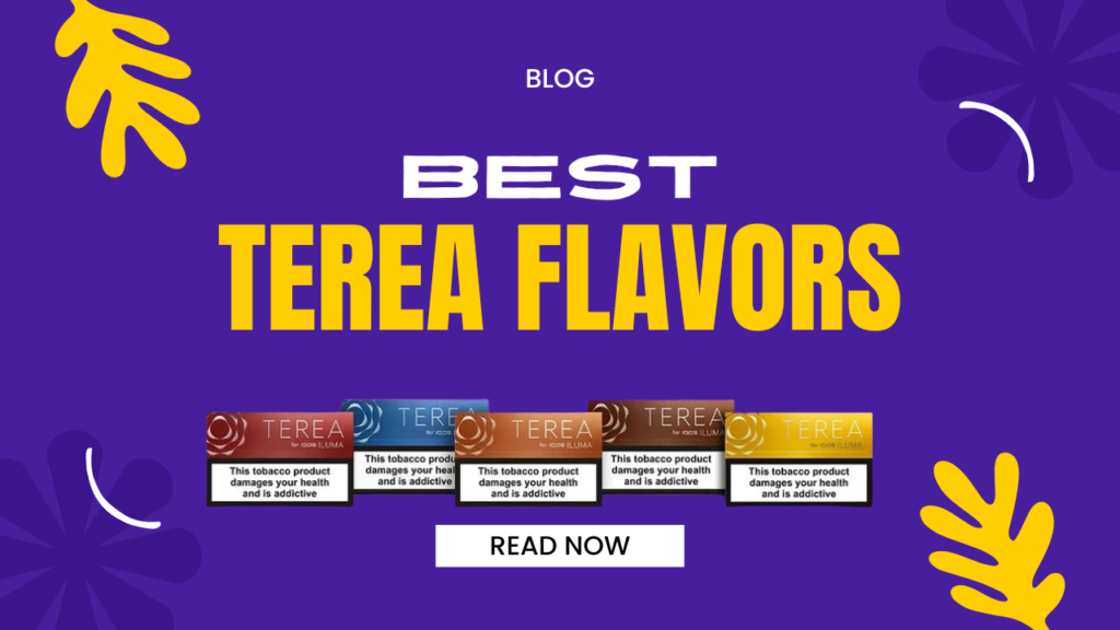 Rows of TEREA heated tobacco sticks in different flavor packaging colors