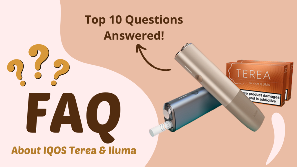 IQOS ILUMA device beside TEREA sticks in classic tobacco and aromatic blend packaging