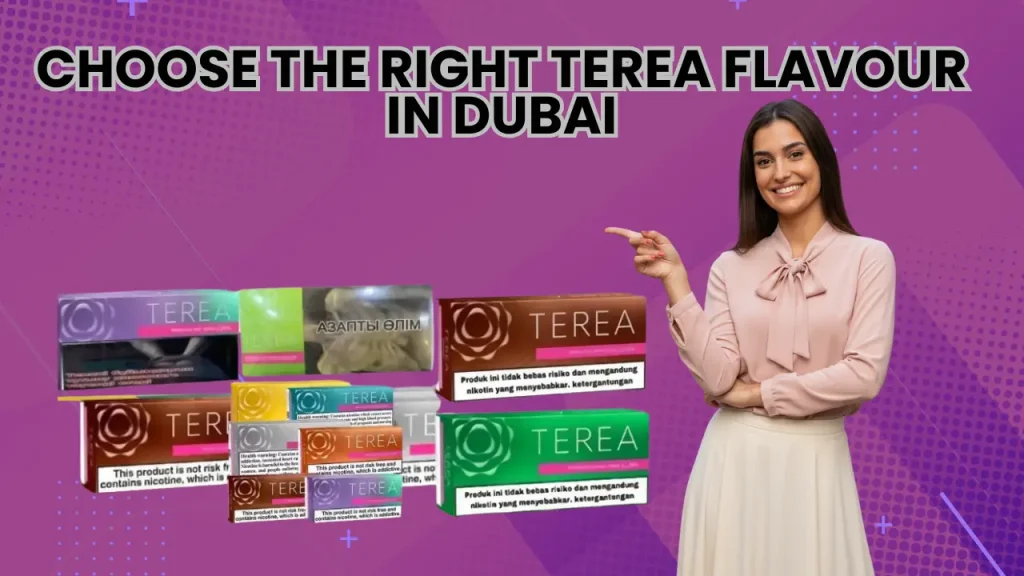 Rows of TEREA flavour packs in cooling, tobacco and fruity families for IQOS ILUMA