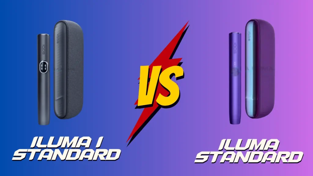 IQOS ILUMA Standard device shown alongside the Iluma I Standard in Violet